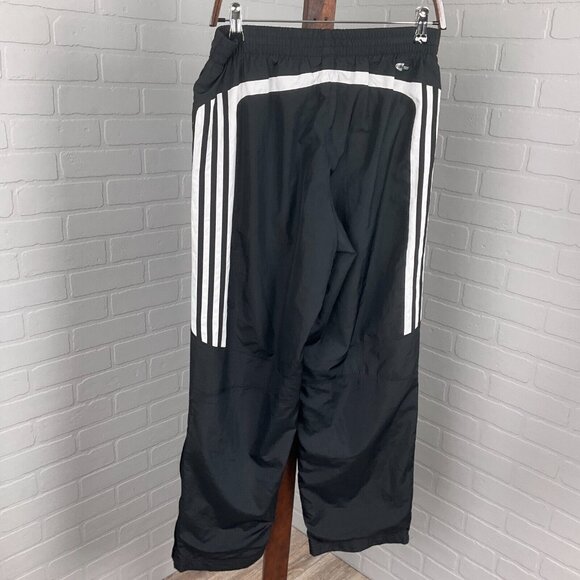 Adidas Pants Men XL Black White 3 Stripe Clima 365 WIndbreaker Mesh Lined‎ VTG - Picture 3 of 11